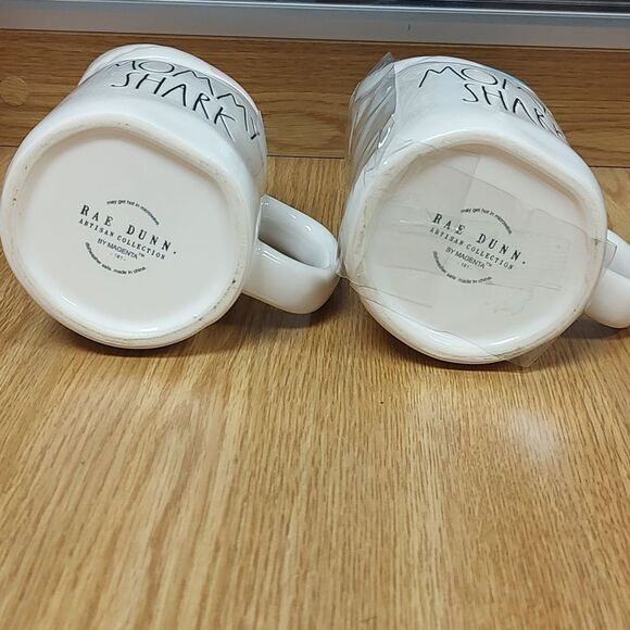 Rae Dunn Daddy Shark Mugs with Topper - Picture 3 of 4